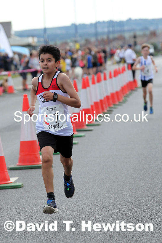 Boys under-13s 2021 Northern 6 and 4 Stage and Young Athletes Road Relays, Redcar. Photo: David T. Hewitson/Sports for All Pics
